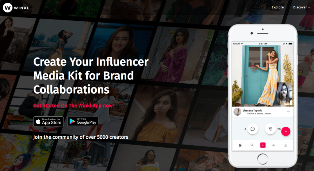 influencer marketing platforms in India - Winkl